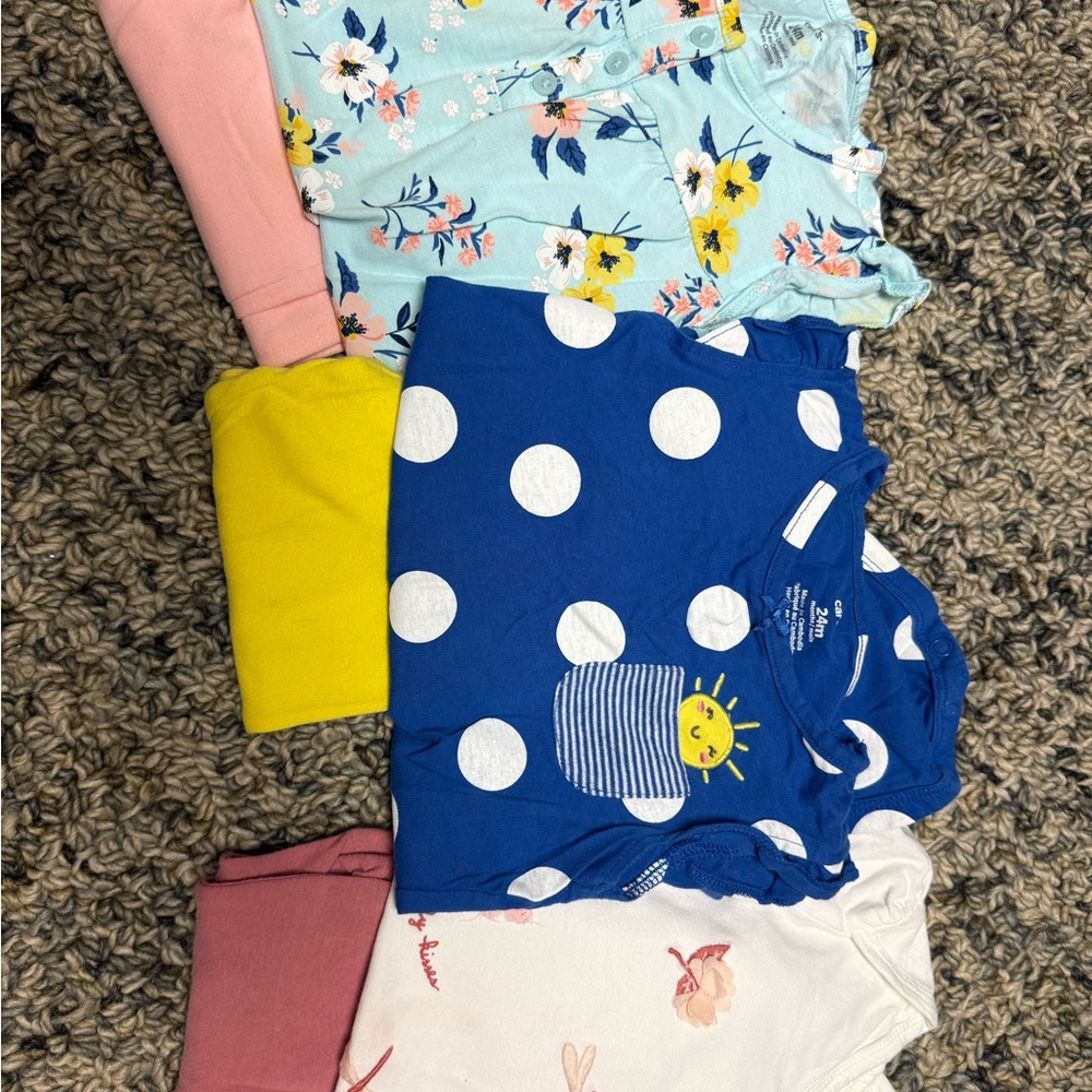 Kids Pajamas Set - Blue, Pink, Yellow